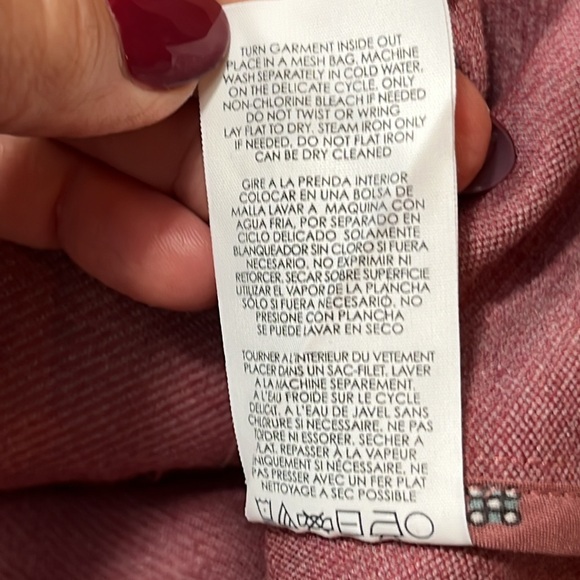 CAbi BEIGE salmon RAYON knit business office Blazer Jacket 5 button cuffs Size 4 - Picture 11 of 14